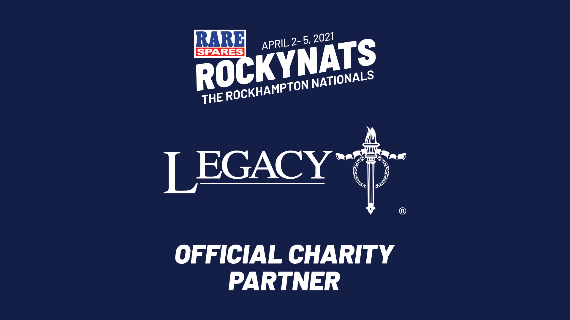 Legacy announced as Official Charity Partner of Rockynats 2021