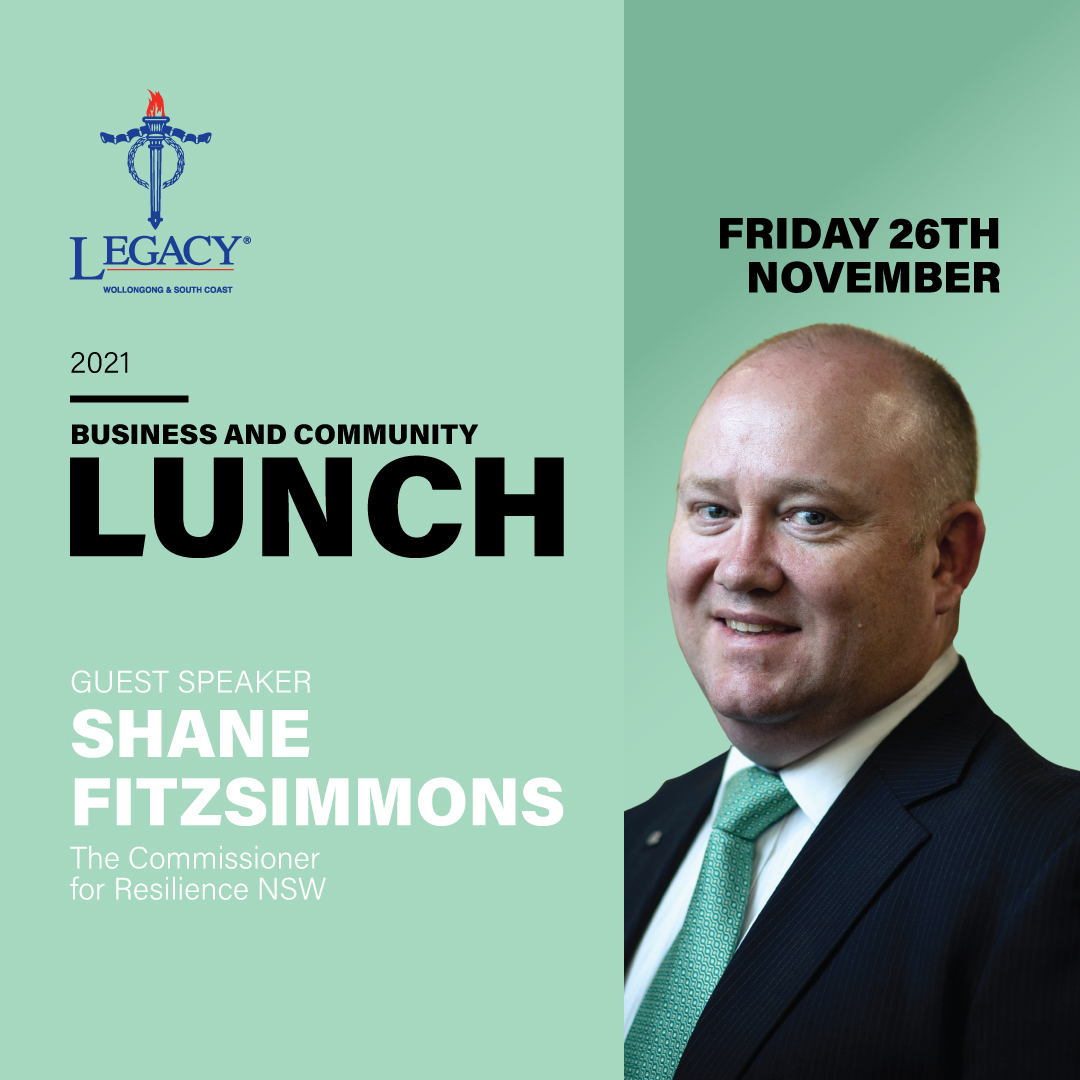 Legacy Business and Community Luncheon Wollongong: 26 November 2021